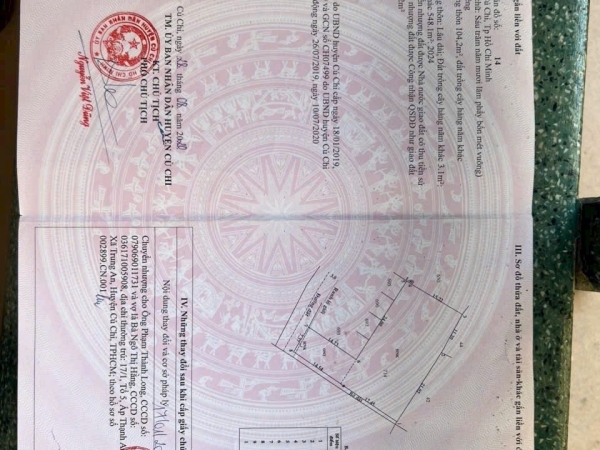 BÁN ĐẤT TRUNG AN – CỦ CHI