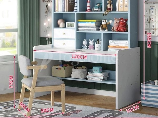 Bàn Học Tích Hợp Kệ Sách BH-108