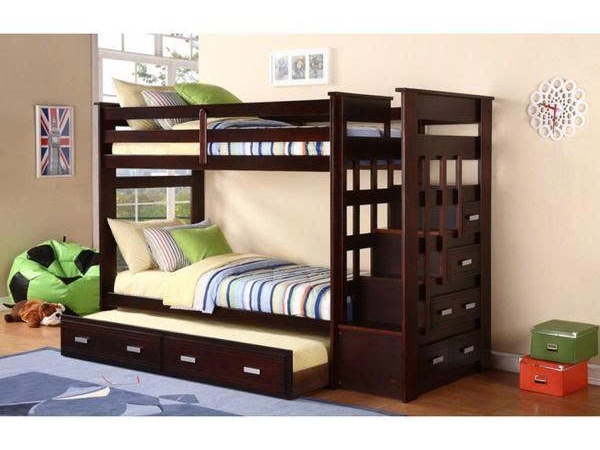 Giường 3 Tầng Ali Gỗ Tự Nhiên (1m-1m-1m)