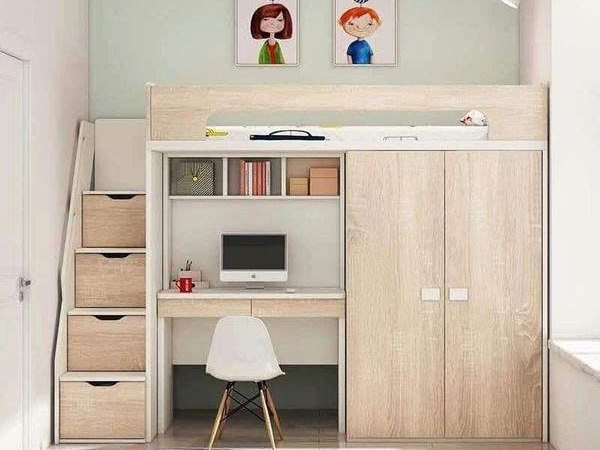 Giường Liên Hợp Tủ Áo & Bàn Học GT439