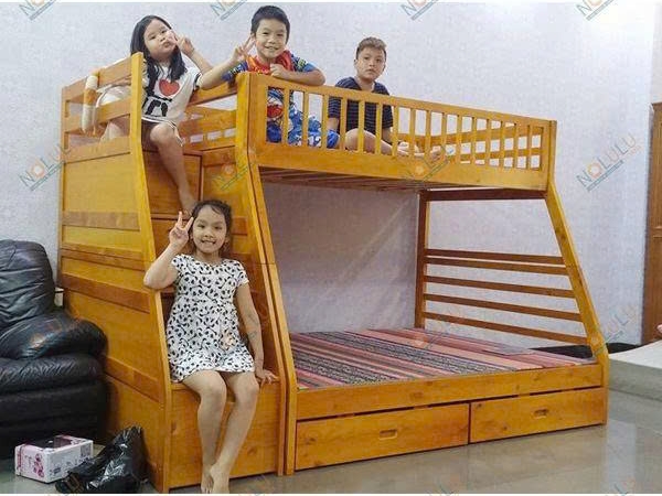 Giường Tầng Bella Esprit Gỗ Tự Nhiên (1m-1m4)