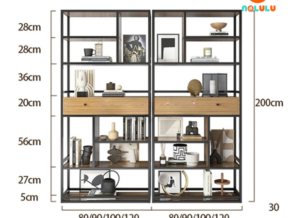 Kệ sắt trang trí hiện đại Nolulu - KS03
