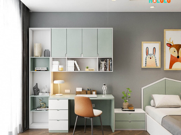 Thiết kế nội thất phòng ngủ bé trai hiện đại Nolulu - BT006