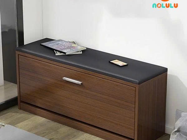 Tủ giày kết hợp ghế ngồi bọc nệm tiện lợi cho không gian nhỏ - K60